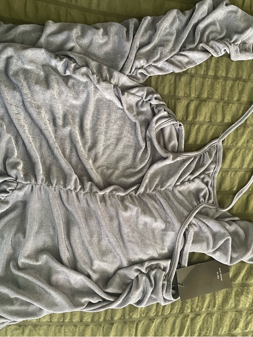 Light Gray Ruched Pant